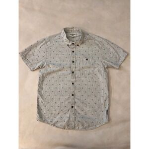 Billabong Mens Short Sleeve Button Down Shirt Small Patterned Cotton Blend
